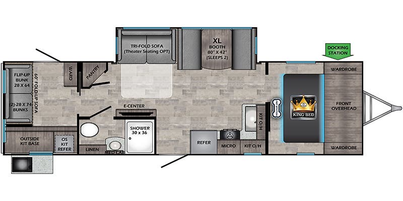 2022 CROSSROADS SUNSET TRAIL 299QB, , floor-plans-day image number 0